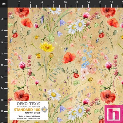 P137-4502-990 PATCH.AMERICANO VINTAGE WINDFLOWER (06) 110 CM. ALGODON 100% BEIG/MULTI Venta en piezas de 6.00 M