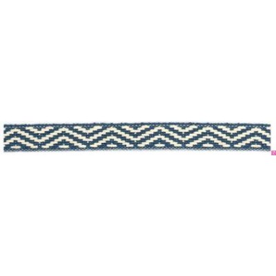 9637-15-305 CINTA JACQUARD 15 MM ADAN  ACRILICO 50%-ALGODON 45%-PA. 5% AZUL Venta en piezas de 12.50 M