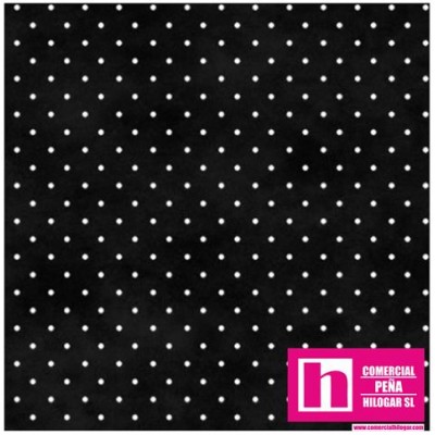 P0017-MAS609-J PATCH. AMERICANO BEAUTIFUL BASICS-CLASSIC DOT (15) 110 CM. ALGODON 100% NEGRO/BLANCO Venta en piezas de 7.00 M