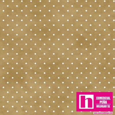 P0017-MAS609-T2 PATCH. AMERICANO BEAUTIFUL BASICS-CLASSIC DOT (10) 110 CM. ALGODON 100% DESIERTO/BLANCO Venta en piezas de 7.00 