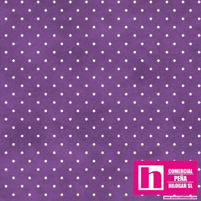 P0017-MAS609-VR2 PATCH. AMERICANO BEAUTIFUL BASICS-CLASSIC DOT (46) 110 CM. ALGODON 100% VIOLETA/BLANCO Venta en piezas de 7.00 