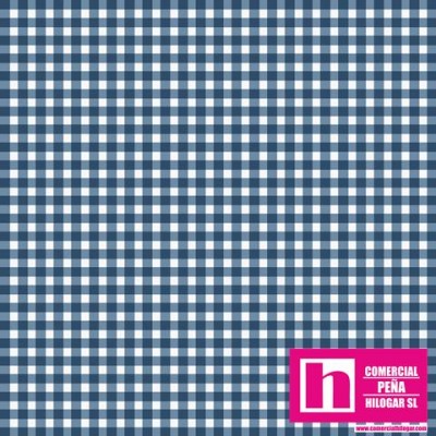 P0017-MAS610-N PATCH. AMERICANO BEAUTIFUL BASICS-CLASSIC CHECK (74) 110 CM. ALGODON 100% AZUL/BLANCO Venta en piezas de 7.00 M