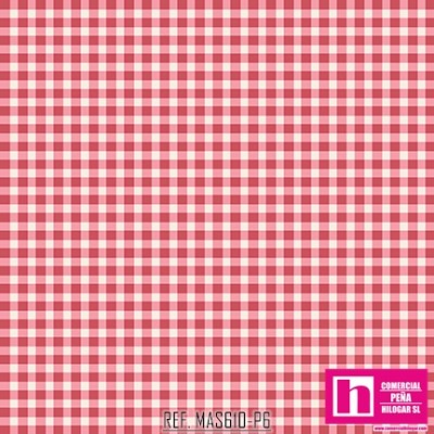 P0017-MAS610-P6 PATCH. AMERICANO BEAUTIFUL BASICS-CLASSIC CHECK (66) 110 CM. ALGODON 100% CHICLE/BLANCO Venta en piezas de 7.00 