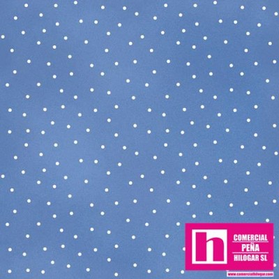 P0017-MAS8119-B3 PATCH. AMERICANO BEAUTIFUL BASICS-SCATTERED DOT (107) 110 CM. ALGODON 100% CELESTE/BLANCO Venta en piezas de 7.