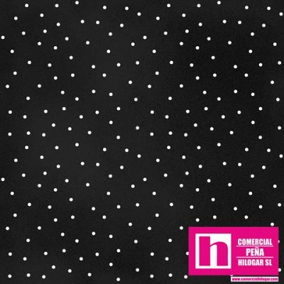 P0017-MAS8119-J PATCH. AMERICANO BEAUTIFUL BASICS-SCATTERED DOT (118) 110 CM. ALGODON 100% NEGRO/BLANCO Venta en piezas de 7.00 