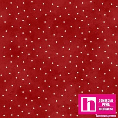 P0017-MAS8119-R PATCH. AMERICANO BEAUTIFUL BASICS-SCATTERED DOT (105) 110 CM. ALGODON 100% ROJO/BLANCO Venta en piezas de 7.00 M