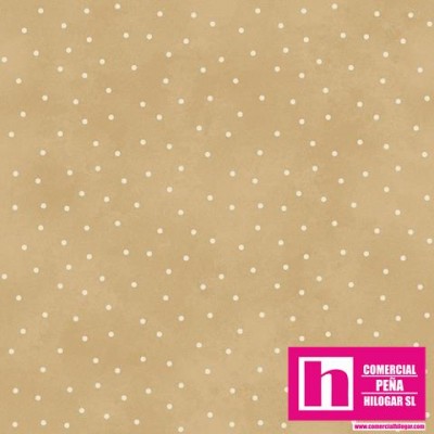 P0017-MAS8119-TE PATCH. AMERICANO BEAUTIFUL BASICS-SCATTERED DOT (90) 110 CM. ALGODON 100% CAMEL/BLANCO Venta en piezas de 7.00 