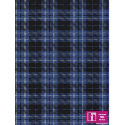 P122-51865-2 PATCH. AMERICANO DAD PLAIDS (10)  110 CM. ALGODON 100% AZUL Venta en piezas de 7.00 M