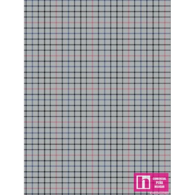 P122-51870-6 PATCH. AMERICANO DAD PLAIDS (08)  110 CM. ALGODON 100% GRIS Venta en piezas de 7.00 M