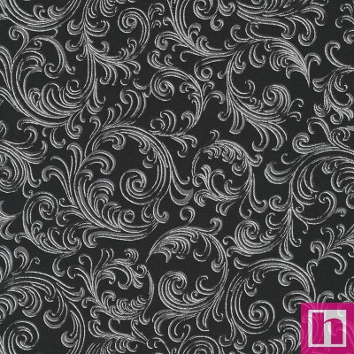 P135-SRKM-22949-304 PATCH. AMERICANO HOLIDAY FLOURISH PEPPERMINT TWIST (62) 110 CM. ALGODON 100% NEGRO/PLATA Venta en piezas de 