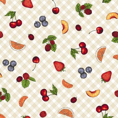 P17-MAS10307-E PATCH. AMERICANO FANCY FRUIT (16) 110 CM. ALGODON 100% CREMA Venta en piezas de 7.00 M