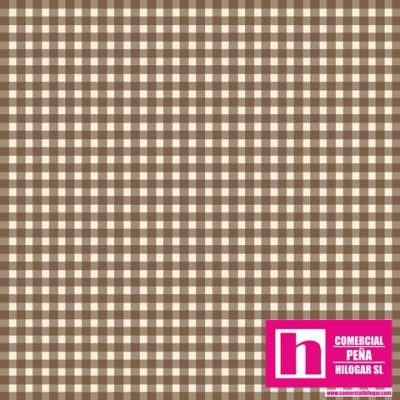 P0017-MAS610-A3 PATCH. AMERICANO BEAUTIFUL BASICS-CLASSIC CHECK (49) 110 CM. ALGODON 100% MARRON/BLANCO Venta en piezas de 7.00 