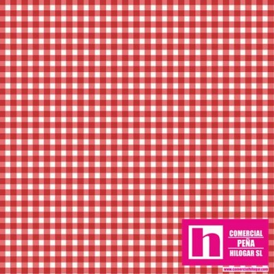 P0017-MAS610-R6 PATCH. AMERICANO BEAUTIFUL BASICS-CLASSIC CHECK (68) 110 CM. ALGODON 100% MAGENTA/BLANCO Venta en piezas de 7.00