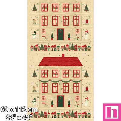 P137-4595-293 PATCH.AMERICANO WE LOVE CHRISTMAS 2025 (96) PANEL 60X110 CM. ALGODON 100% CREMA/DORADO Venta en piezas de 6.00 M