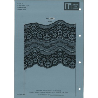 55973 LILIANE PUNTILLA NYLON 140 MM. POLIAMIDA 100% NEGRO Venta en piezas de 20.00 M