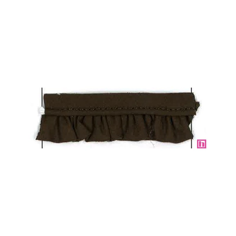 43159 VIVO FRUNCIDO CAMELIA POLIESTER 50%-ALGODON 50% CHOCOLATE Venta en piezas de 25.00 M